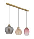 Jessica Bar Pendant Ceiling Light Gold Colours Matt Glass Shade 3x E27-2