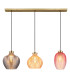 Jessica Bar Pendant Ceiling Light Gold Colours Matt Glass Shade 3x E27-3