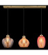 Jessica Bar Pendant Ceiling Light Gold Colours Matt Glass Shade 3x E27-5