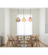 Jessica Bar Pendant Ceiling Light Gold Colours Matt Glass Shade 3x E27-6