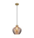 Jessica Dome Pendant Ceiling Light Gold Colours Matt Smoke Glass Shade 1x E27-1