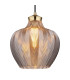 Jessica Dome Pendant Ceiling Light Gold Colours Matt Smoke Glass Shade 1x E27-3