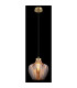Jessica Dome Pendant Ceiling Light Gold Colours Matt Smoke Glass Shade 1x E27-4