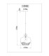 Jessica Dome Pendant Ceiling Light Gold Colours Matt Smoke Glass Shade 1x E27-6