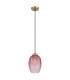 Jessica Dome Pendant Ceiling Light Gold Colours Matt Blackberry Glass Shade 1x E27-2