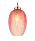 Jessica Dome Pendant Ceiling Light Gold Colours Matt Blackberry Glass Shade 1x E27-3