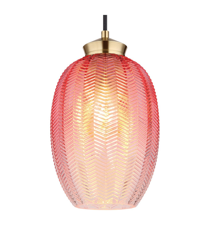 Jessica Dome Pendant Ceiling Light Gold Colours Matt Blackberry Glass Shade 1x E27-3