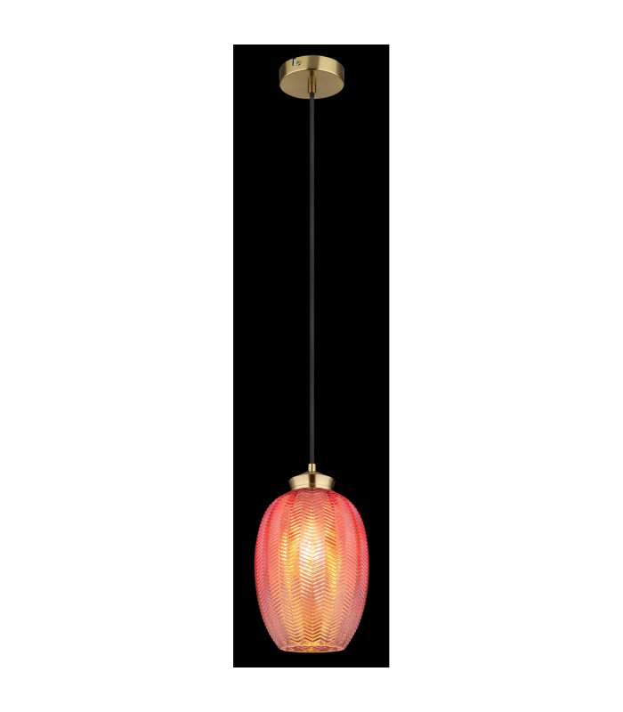 Jessica Dome Pendant Ceiling Light Gold Colours Matt Blackberry Glass Shade 1x E27-4