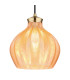 Jessica Dome Pendant Ceiling Light Gold Colours Matt Amber Glass Shade 1x E27-3