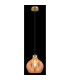 Jessica Dome Pendant Ceiling Light Gold Colours Matt Amber Glass Shade 1x E27-4