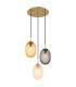 Devin Cluster Pendant Ceiling Light Gold Colours Matt Glass Shade 3x E14-1