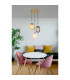 Devin Cluster Pendant Ceiling Light Gold Colours Matt Glass Shade 3x E14-5