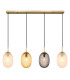 Devin Bar Pendant Ceiling Light Gold Colours Matt Glass Shade 4x E14-3