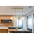 Devin Bar Pendant Ceiling Light Gold Colours Matt Glass Shade 4x E14-6