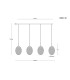 Devin Bar Pendant Ceiling Light Gold Colours Matt Glass Shade 4x E14-7