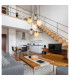 Devin Cluster Pendant Ceiling Light Gold Colours Matt Glass Shade 6x E14-4