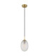 Devin Globe Pendant Ceiling Light Gold Colours Matt Satined Glass Shade 1x E14-2