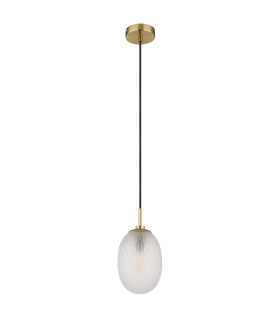Devin Globe Pendant Ceiling Light Gold Colours Matt Satined Glass Shade 1x E14-2