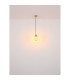 Devin Globe Pendant Ceiling Light Gold Colours Matt Amber Glass Shade 1x E14-6
