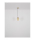 Devin Globe Pendant Ceiling Light Gold Colours Matt Amber Glass Shade 1x E14-7