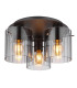 Tulivar Shade Cluster Ceiling Light Grey Dark Smoke Glass Shade 3x E27-1