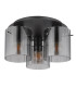 Tulivar Shade Cluster Ceiling Light Grey Dark Smoke Glass Shade 3x E27-2