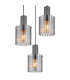 Tulivar Cluster Pendant Ceiling Light Grey Dark Smoke Glass Shade 3x E27-3