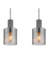Tulivar Bar Pendant Ceiling Light Grey Dark Smoke Glass Shade 3x E27-4