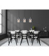 Tulivar Bar Pendant Ceiling Light Grey Dark Smoke Glass Shade 3x E27-5