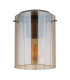 Tulivar Cylindrical Ceiling Light Grey Dark Amber Glass Shade 1x E27-2