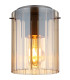 Tulivar Cylindrical Ceiling Light Grey Dark Amber Glass Shade 1x E27-5