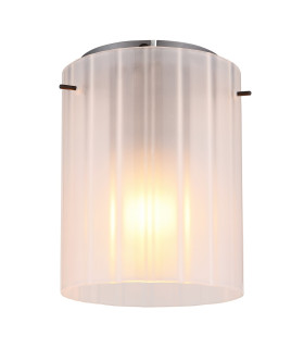 Tulivar Cylindrical Ceiling Light Grey Dark Satined Glass Shade 1x E27-1