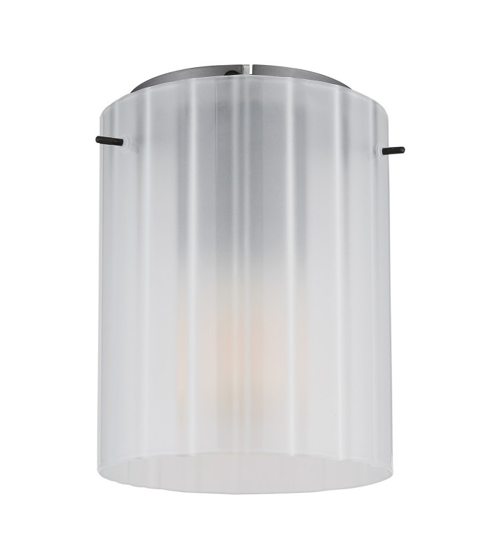 Tulivar Cylindrical Ceiling Light Grey Dark Satined Glass Shade 1x E27-2