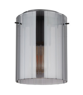 Tulivar Cylindrical Ceiling Light Grey Dark Smoke Glass Shade 1x E27-2