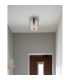Tulivar Cylindrical Ceiling Light Grey Dark Smoke Glass Shade 1x E27-3