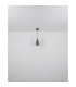 Tulivar Slim Pendant Ceiling Light Grey Dark Smoke Glass Shade 1x E27-6