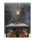 Tulivar Slim Pendant Ceiling Light Grey Dark Smoke Glass Shade 1x E27-7