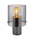 Tulivar Cylindrical Table Lamp Grey Dark Smoke Glass Shade 1x E27-1
