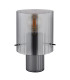Tulivar Cylindrical Table Lamp Grey Dark Smoke Glass Shade 1x E27-2