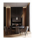 Florentina Slim Pendant Ceiling Light Matt Black Smoke Glass Shade 1x E27-4
