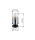 Florentina Cylindrical Table Lamp Matt Black Smoke Glass Shade 1x E27-5