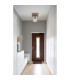 Underwood Cylindrical Ceiling Light Wood Look Dark Smoke Glass Shade 1x E27-4
