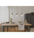 Underwood Bar Pendant Ceiling Light Wood Look Dark Smoke Glass Shade 3x E27-5