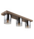 Underwood Shade Cluster Ceiling Light Wood Look Dark Smoke Glass Shade 3x E27-2