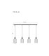 Underwood Bar Pendant Ceiling Light Wood Look Dark Smoke Glass Shade 4x E27-6