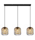 Dichti Bar Pendant Ceiling Light Matt Black 3x E27-3