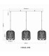 Dichti Bar Pendant Ceiling Light Matt Black 3x E27-8