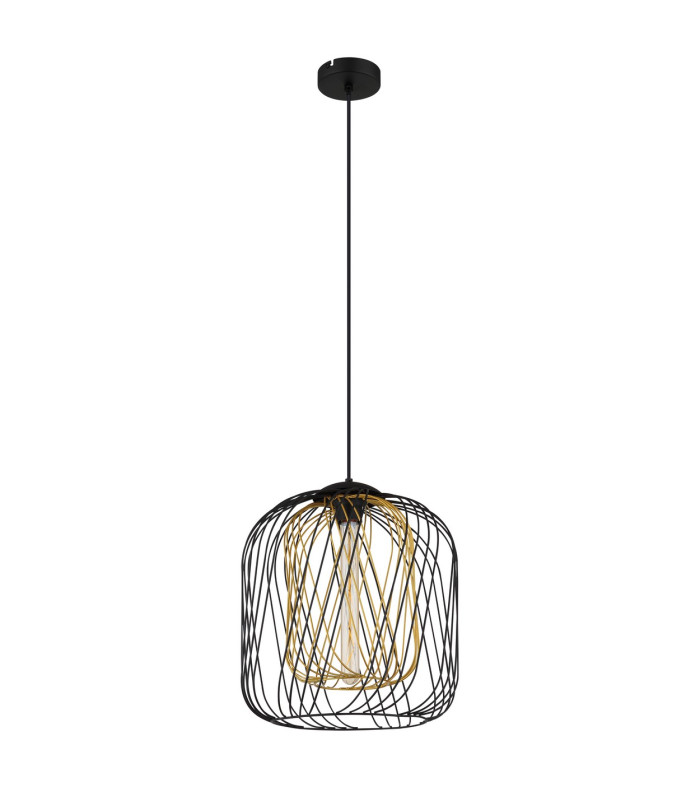 Dichti 35cm Wire Frame Pendant Ceiling Light Matt Black 1x E27-2