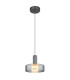 Grant Pendant Ceiling Light Grey Matt Smoke Glass Shade LED 3000K-1