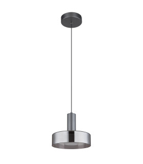 Grant Pendant Ceiling Light Grey Matt Smoke Glass Shade LED 3000K-2